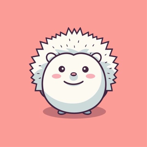 Cute hedgehog cartoon vector illustration. Cute hedgehog.