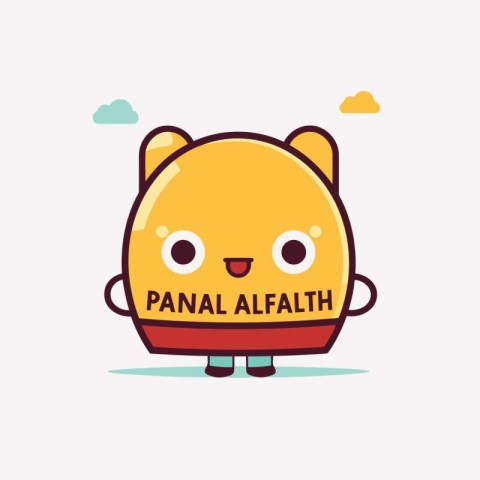 Cute kawaii cat. Vector illustration in flat style.