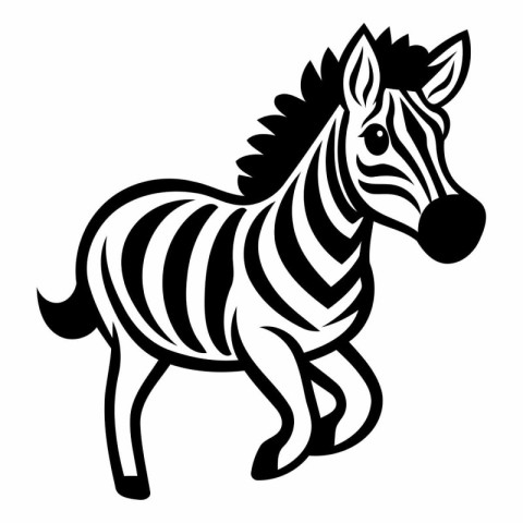 Zebra icon isolated on white background. Zebra vector illustrati