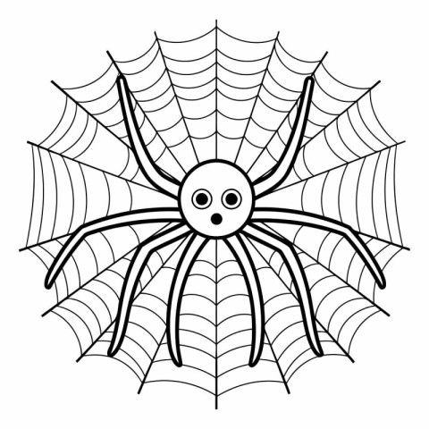 Spider web icon. Cartoon illustration of spider web icon for web