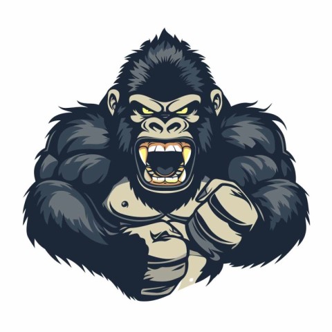 Gorilla vector mascot for your sport team or corporate identity.