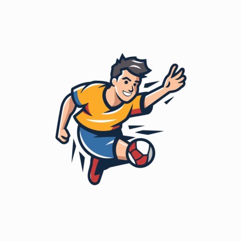 Soccer player. Vector illustration of a soccer player in action.