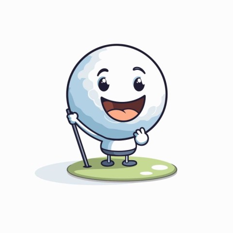 Golf ball character design. Golf ball mascot design. Golf ball i