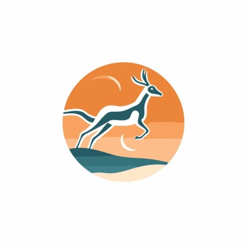 Kangaroo icon in flat style. Animal vector illustration on white