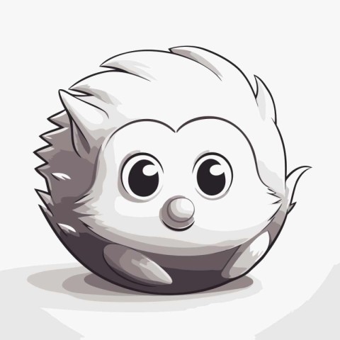 hedgehog on white background. vector illustration. eps10