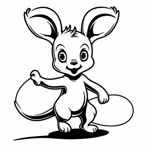 Rabbit Cartoon Mascot Character Mascot Vector Illustration