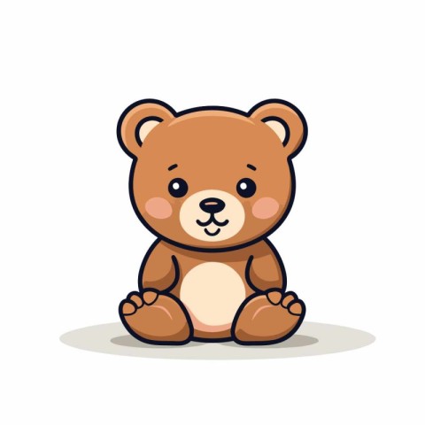 Cute teddy bear cartoon icon. Animal zoo life nature and fauna t