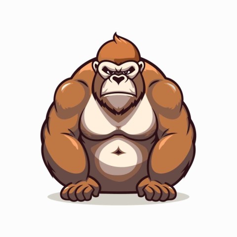 Gorilla vector illustration. Isolated on a white background.