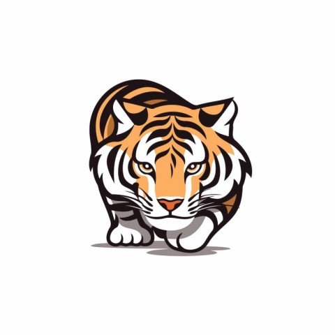 Tiger head mascot logo design vector template. Vector illustrati