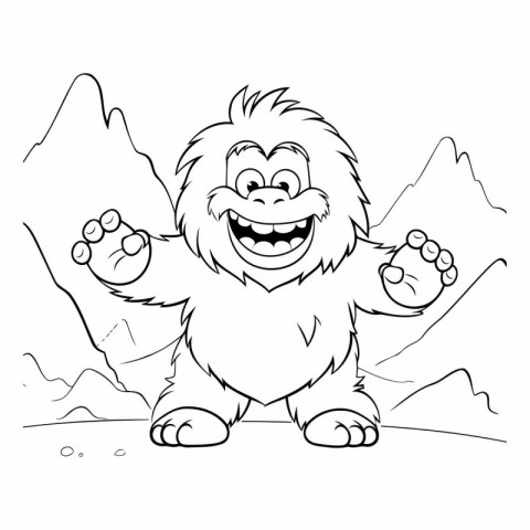 Monkey Cartoon Mascot Character - Vector Illustration. EPS10