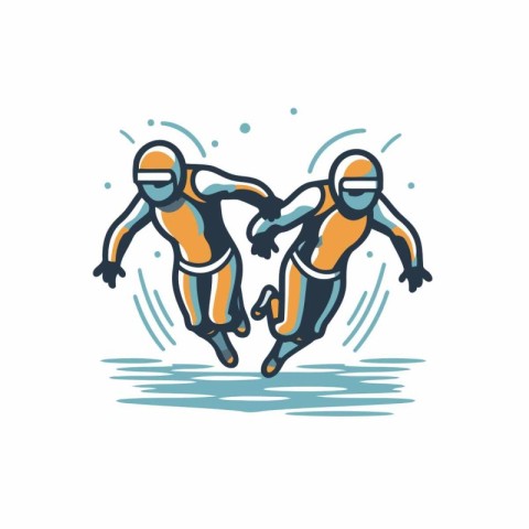 Speed skating. speed skating. freestyle sport vector logo or ico