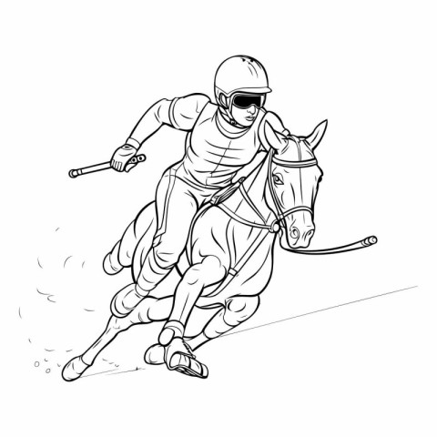 Horse race. jockeys on the race. vector illustration