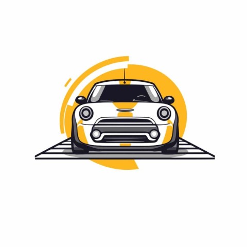 Car service logo template. Vector illustration of a modern car o