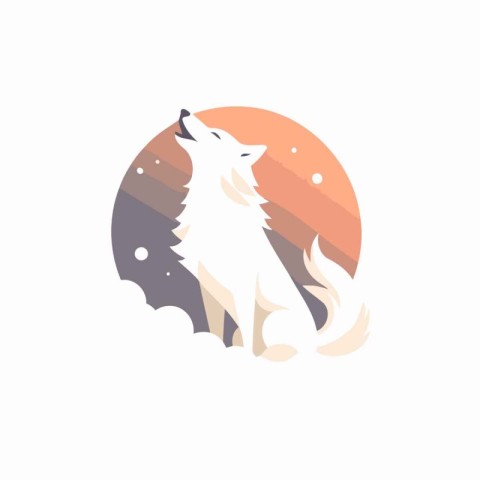 Wolf logo design template. Vector illustration. Wolf logo design