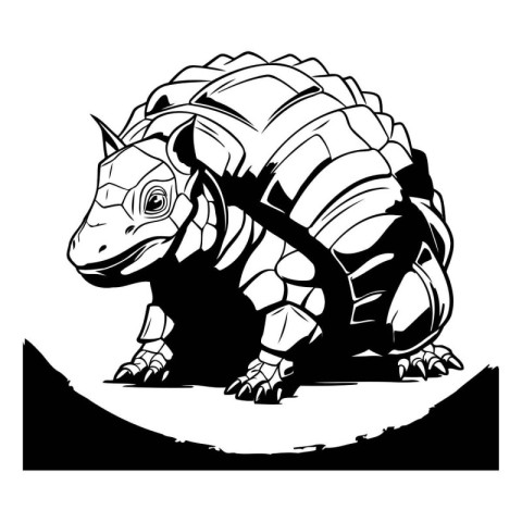 Triceratops. Vector illustration of a stylized dinosaur.