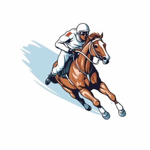 Horse race. jockey and jockey. vector illustration.