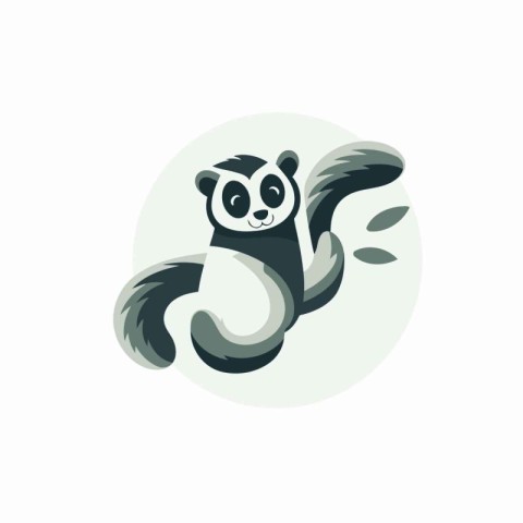 Cute panda vector icon. Cartoon illustration of cute panda vecto