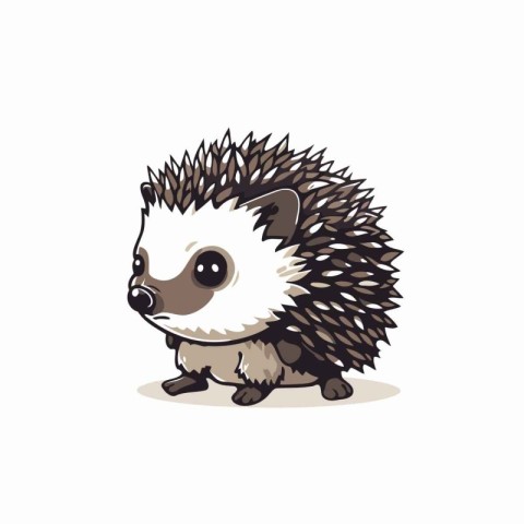 hedgehog isolated on white background. Cute cartoon hedgehog.