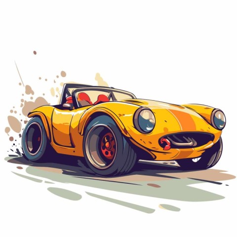 Vintage sport car. Vector illustration of a vintage sports car.