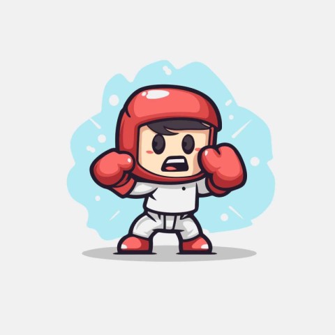 Punching Boxer Mascot Character Mascot Design