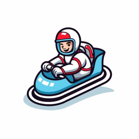 Cartoon karting icon. vector illustration on white background.