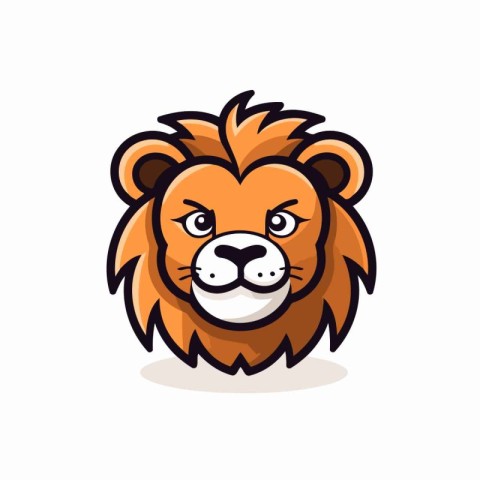 Lion head mascot. Lion head vector illustration. Lion head masco