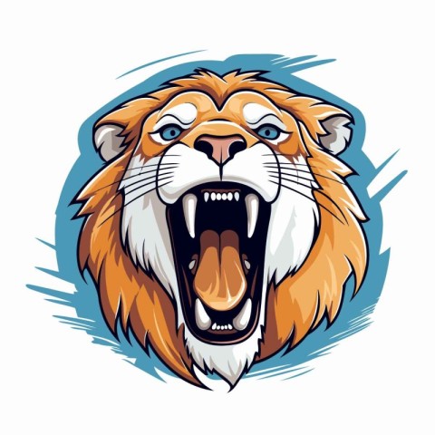 Lion head mascot. Vector illustration of lion head mascot for sp