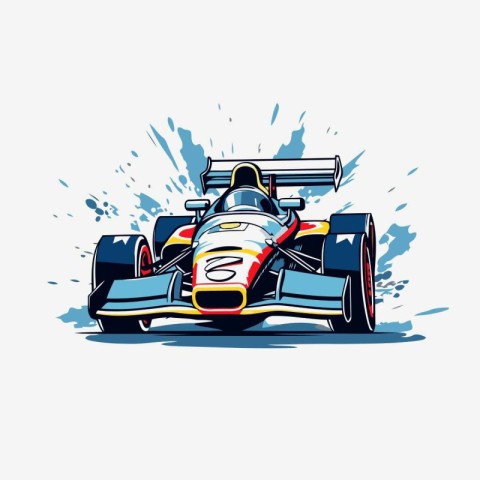 Racing car vector illustration. sport graphic design for t-shirt