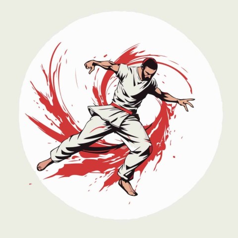 Martial arts. karate. taekwondo vector illustration.