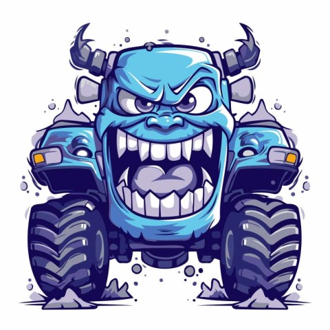 Cartoon monster. Vector illustration for t-shirt print design.