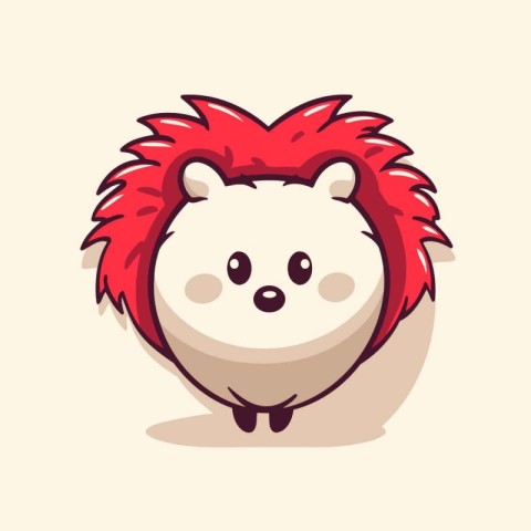 Cute cartoon hedgehog. Vector illustration of a cute hedgehog.