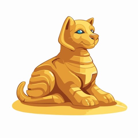 Egyptian cat icon. Cartoon illustration of Egyptian cat vector i