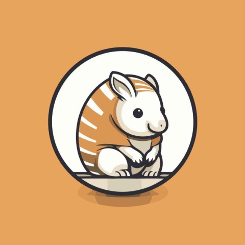 Cute zebra cartoon icon. Vector illustration of a zebra.