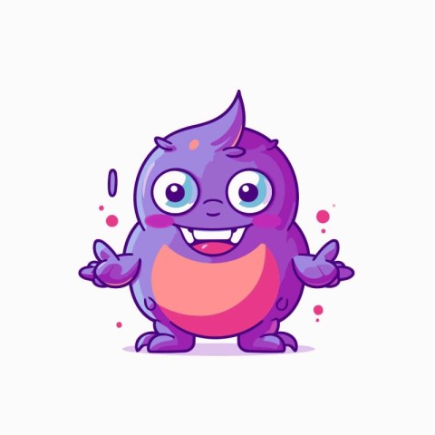 Cute monster vector illustration. Cute monster cartoon character