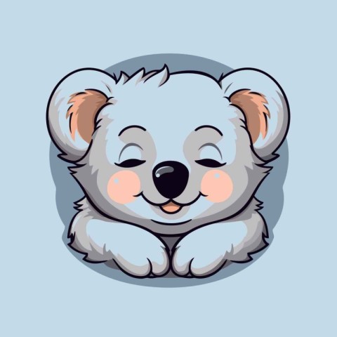 Cute koala vector illustration. Cute cartoon koala.