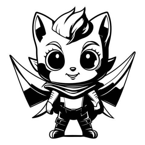 Cute Cartoon Superhero Animal Character Mascot Vector Illustrati