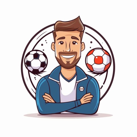 Soccer player cartoon icon vector illustration graphic design ve