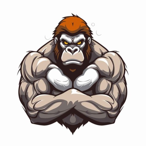 Gorilla vector mascot for sport team or t-shirt design