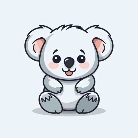 Cute koala cartoon. Animal character design. Vector illustration