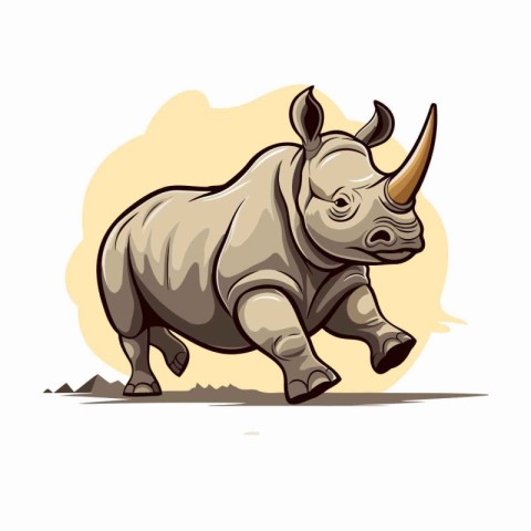 Rhinoceros. rhinoceros. vector illustration.