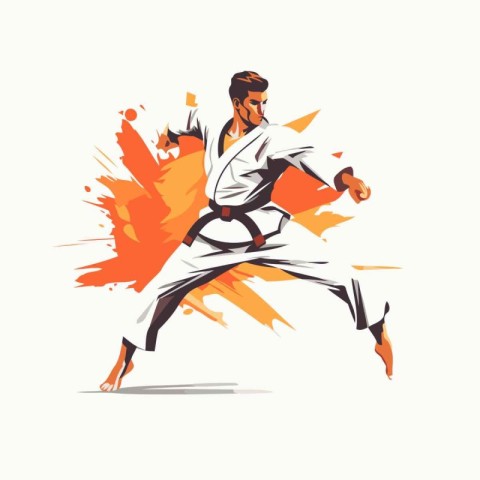 Martial arts. karate. taekwondo. Vector illustration.