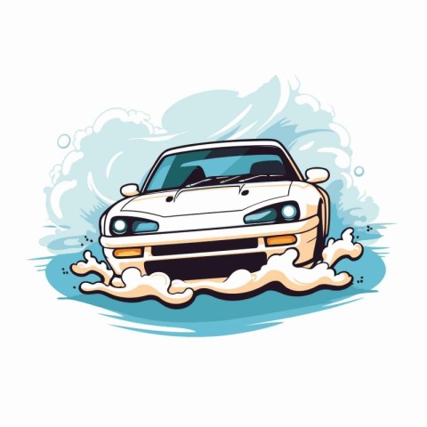 Car wash vector illustration. Car wash logo. Car wash icon.