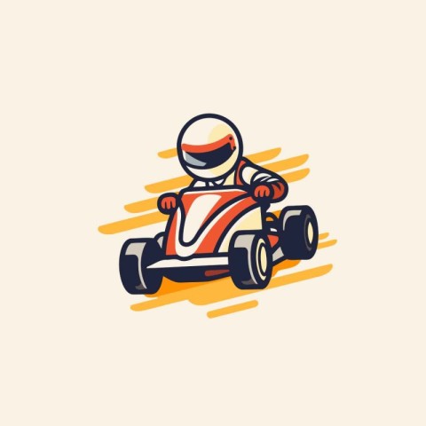 Racing car icon. vector illustration. Flat design style with dar