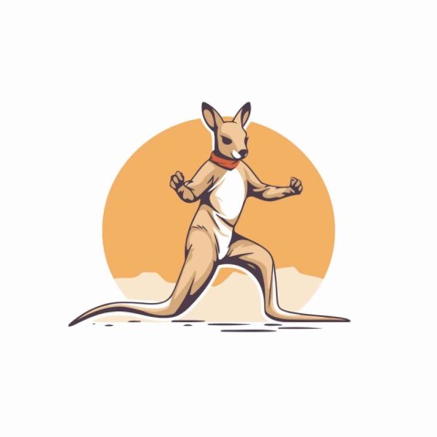 Kangaroo icon. Vector illustration of a kangaroo.