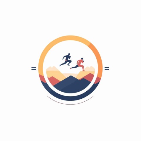 Running people logo design. Sport running people logo design tem