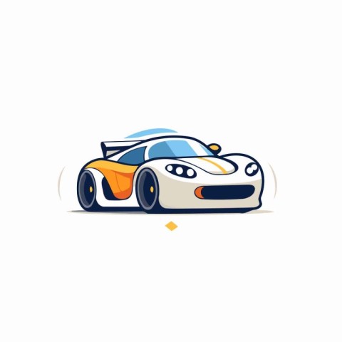 Sport car vector icon. Car racing logo design. Vector illustrati