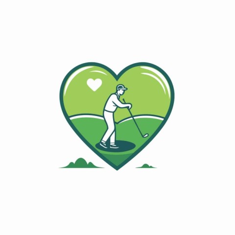 Golf club logo design template. Vector illustration of golf club