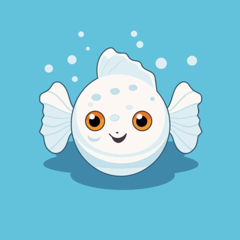 Cute cartoon fish. Vector illustration. Cute cartoon fish.