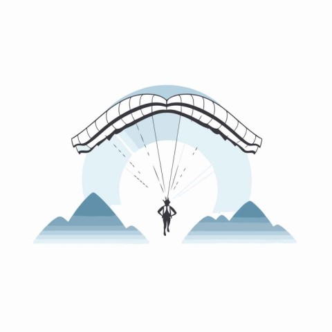 Paraglider in the sky. Paraglider in the sky. Vector illustratio