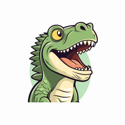 Cartoon crocodile with teeth. Vector illustration for t-shirt de